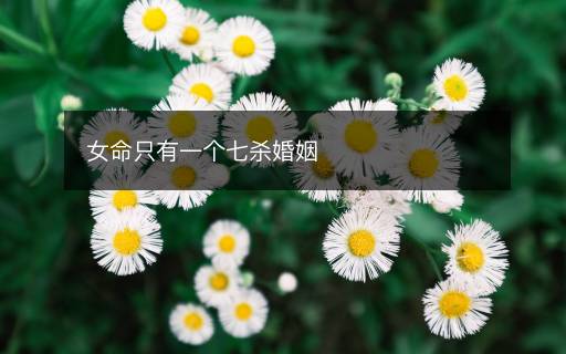 女命只有一个七杀婚姻