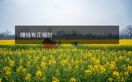 赚钱有正偏财