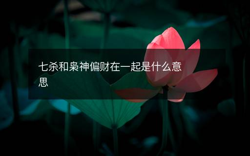 七杀和枭神偏财在一起是什么意思