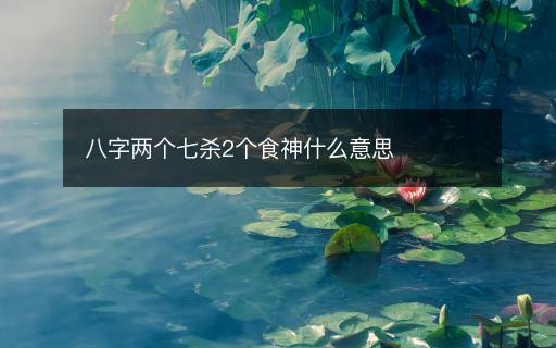 八字两个七杀2个食神什么意思