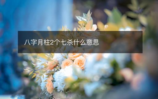 八字月柱2个七杀什么意思