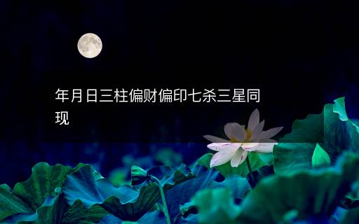 年月日三柱偏财偏印七杀三星同现