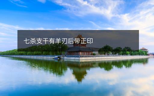 七杀支干有羊刃后带正印