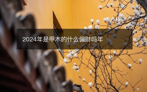 2024年是甲木的什么偏财吗年