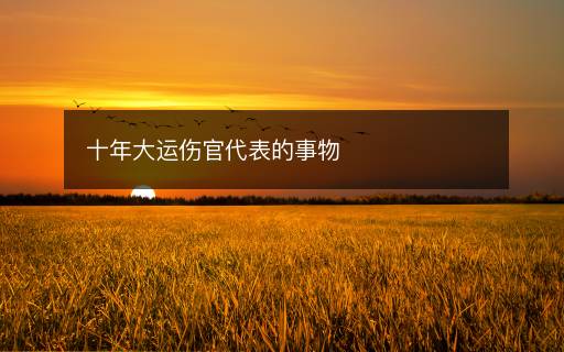 十年大运伤官代表的事物
