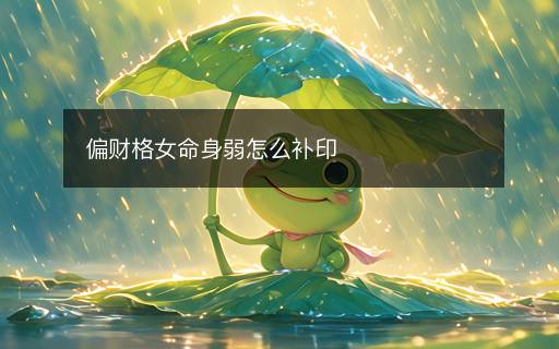 偏财格女命身弱怎么补印