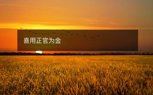 喜用正官为金