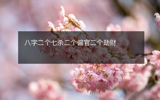 八字二个七杀二个偏官二个劫财
