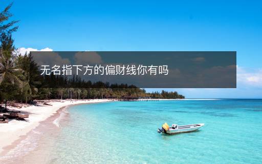 无名指下方的偏财线你有吗