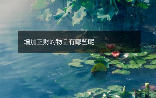 增加正财的物品有哪些呢