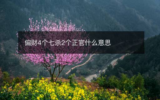 偏财4个七杀2个正官什么意思