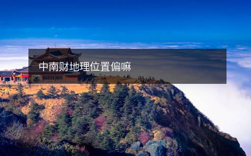 中南财地理位置偏嘛