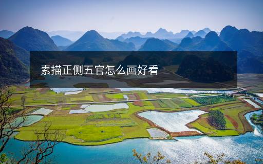 素描正侧五官怎么画好看