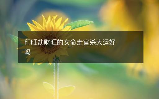 印旺劫财旺的女命走官杀大运好吗