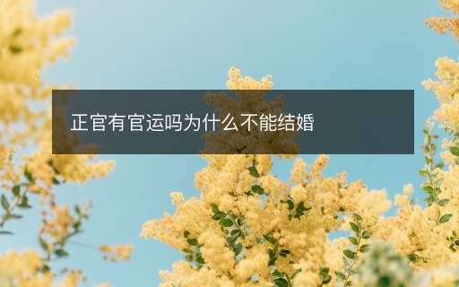 正官有官运吗为什么不能结婚