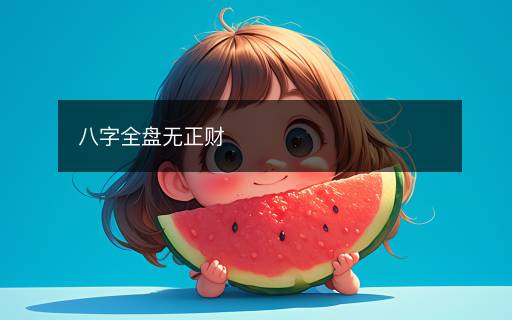 八字全盘无正财
