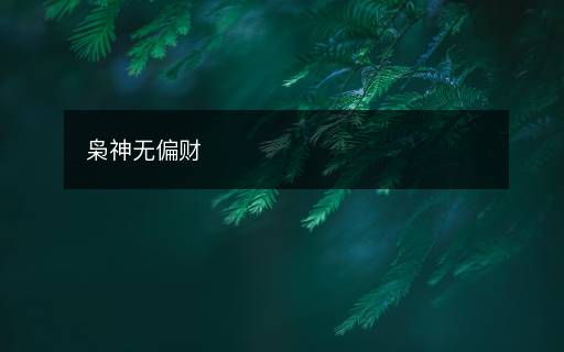 枭神无偏财