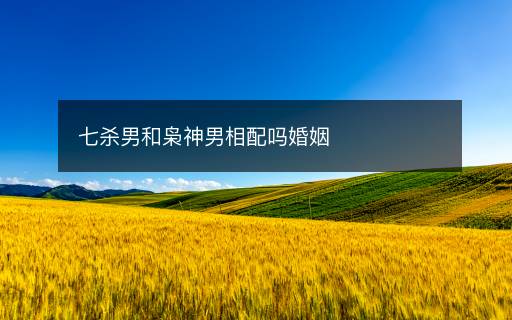 七杀男和枭神男相配吗婚姻