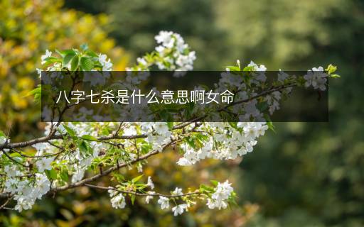 八字七杀是什么意思啊女命