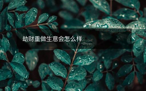 劫财重做生意会怎么样