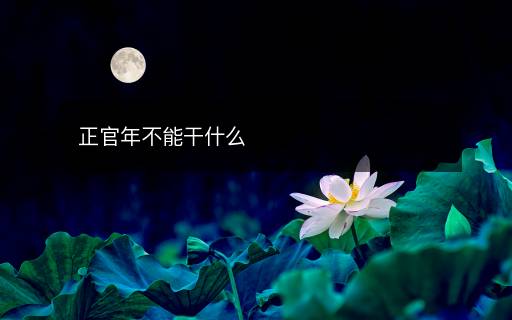正官年不能干什么 正官年不能干什么