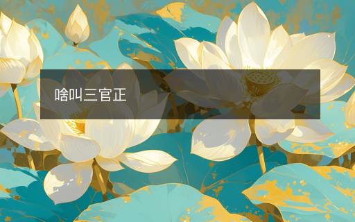 啥叫三官正