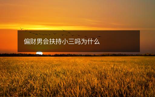 偏财男会扶持小三吗为什么