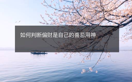 如何判断偏财是自己的喜忌用神