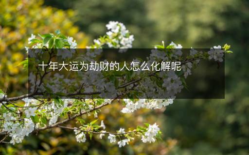 十年大运为劫财的人怎么化解呢 十年大运为劫财的人怎么化解呢