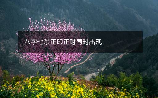 八字七杀正印正财同时出现