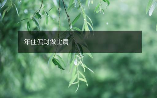 年住偏财做比肩