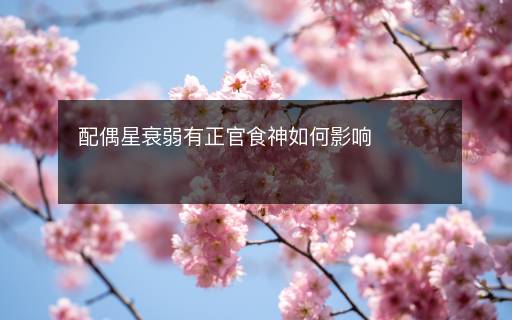 配偶星衰弱有正官食神如何影响
