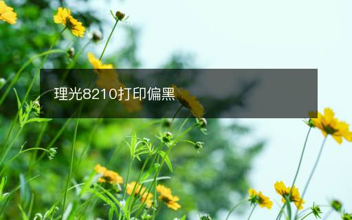 理光8210打印偏黑