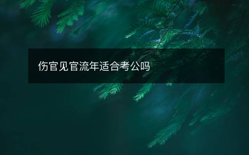 伤官见官流年适合考公吗 伤官见官流年适合考公吗