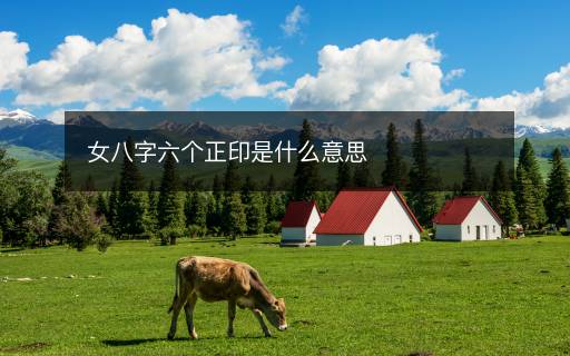 女八字六个正印是什么意思 女八字六个正印是什么意思
