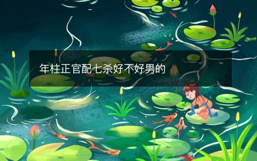 年柱正官配七杀好不好男的