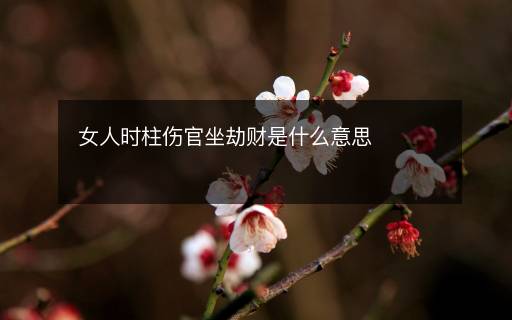 女人时柱伤官坐劫财是什么意思