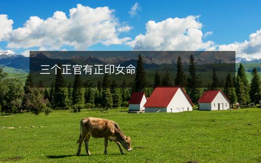 三个正官有正印女命