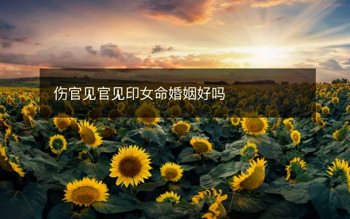 伤官见官见印女命婚姻好吗