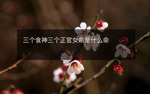 三个食神三个正官女命是什么命