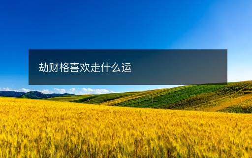 劫财格喜欢走什么运