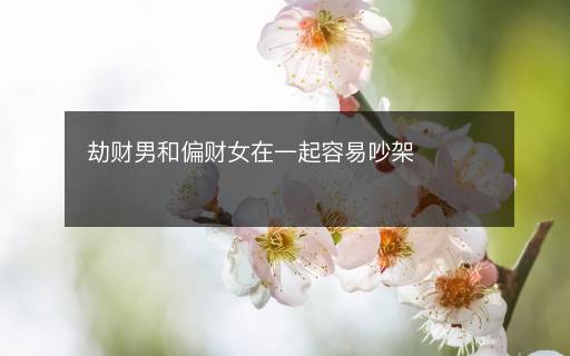 劫财男和偏财女在一起容易吵架