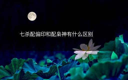 七杀配偏印和配枭神有什么区别