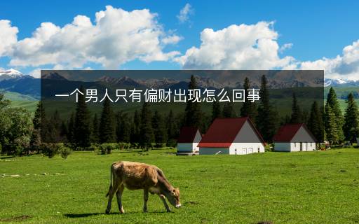 一个男人只有偏财出现怎么回事
