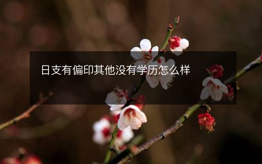 日支有偏印其他没有学历怎么样