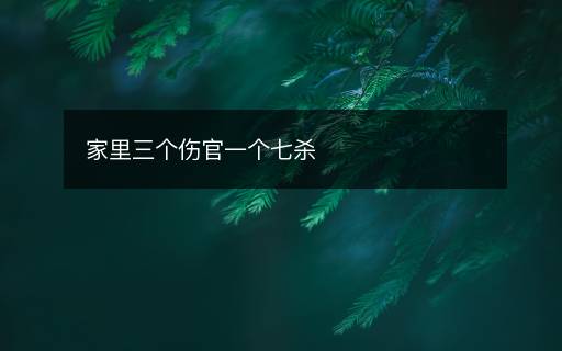 家里三个伤官一个七杀 家里三个伤官一个七杀