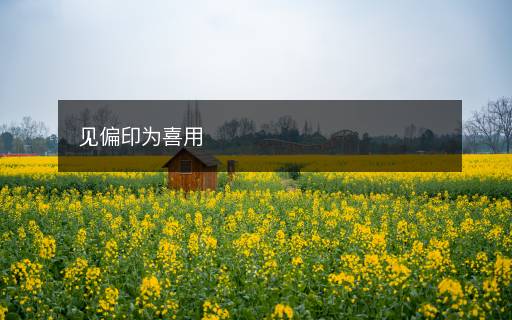 见偏印为喜用