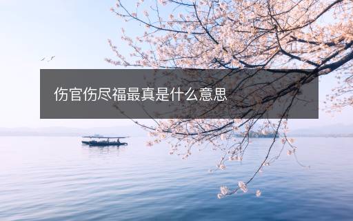 伤官伤尽福最真是什么意思