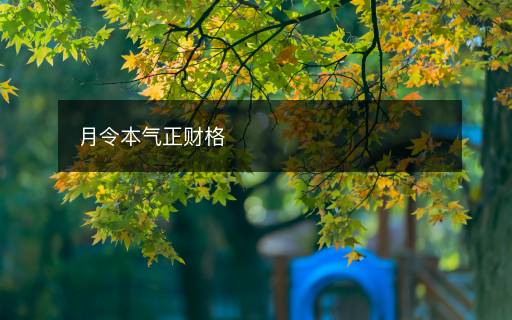 月令本气正财格