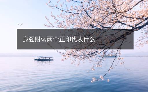 身强财弱两个正印代表什么
